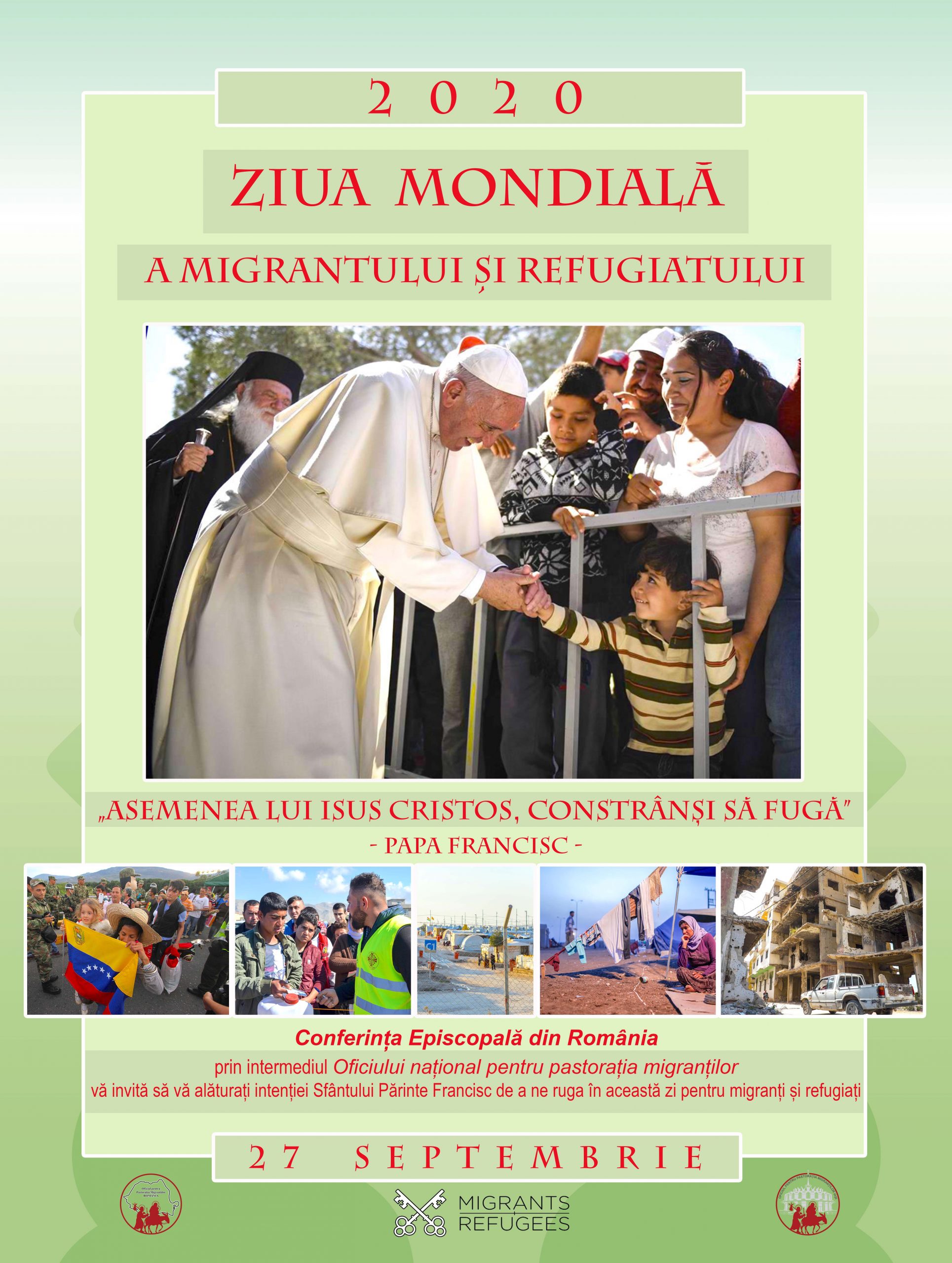 27 Septembrie 2020 – Ziua Mondială a Migrantului și Refugiatului
